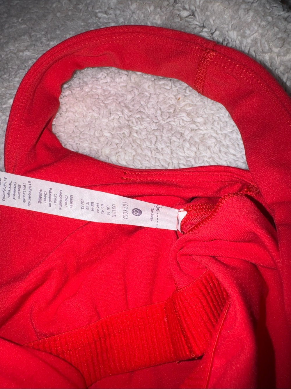 CRZ Yoga Red Workout Set - Picture 2 of 3